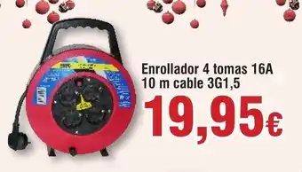 FROIZ Enrollador 4 tomas 16A 10 m cable 3G1,5 oferta