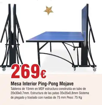 FROIZ Mesa Interior Ping-Pong Mojave oferta