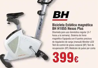 FROIZ Bicicleta Estática magnética BH H1055 Nexus Plus oferta