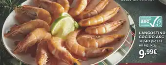 Supercor LANGOSTINO COCIDO ASC 30/40 piezas en kg, kg. oferta