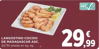 Supercor LANGOSTINO COCIDO DE MADAGASCAR ASC. oferta