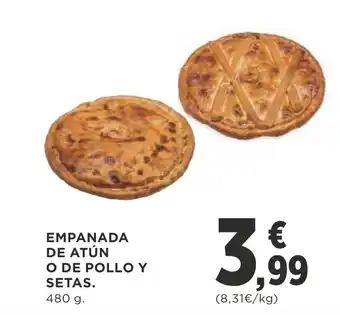 Supercor EMPANADA DE ATÚN O DE POLLO Y SETAS. oferta