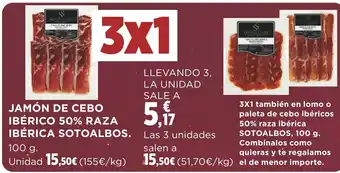 Supercor JAMÓN DE CEBO IBÉRICO 50% RAZA IBÉRICA SOTOALBOS. oferta