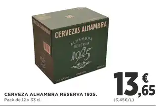 Supercor CERVEZA ALHAMBRA RESERVA 1925. oferta