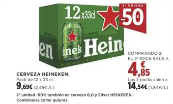 Supercor CERVEZA HEINEKEN. Pack de 12 x 33 cl. oferta