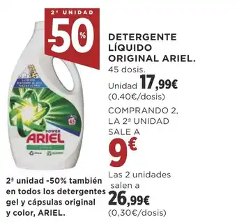 Supercor DETERGENTE LÍQUIDO ORIGINAL ARIEL. oferta
