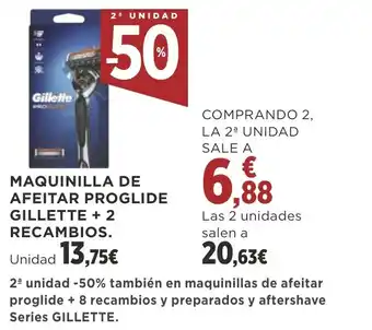 Supercor MAQUINILLA DE AFEITAR PROGLIDE GILLETTE + 2 RECAMBIOS. oferta