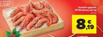 Carrefour Market Gambón gigante 20/30 piezas por kg oferta