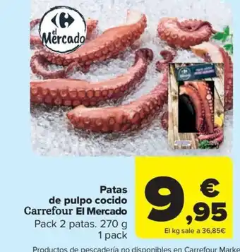 Carrefour Market Patas de pulpo cocido Carrefour El Mercado oferta