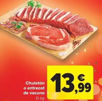 Carrefour Market Chuletón o entrecot de vacuno oferta