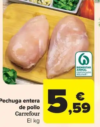 Carrefour Market Pechuga entera de pollo Carrefour El kg oferta