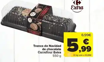 Carrefour Market Tronco Navidad Tronco de Navidad de chocolate Carrefour Extra oferta