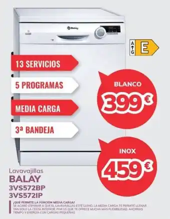 Mi electro Lavavajillas BALAY 3VS572BP 3VS5721P oferta