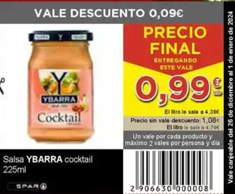 SPAR Salsa YBARRA cocktail 225ml oferta