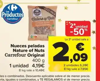 Carrefour Market Nueces peladas Nature of Nuts Carrefour Original oferta