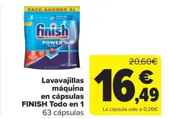 Carrefour Market Lavavajillas máquina en cápsulas FINISH Todo en 1 oferta