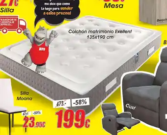 Hipo Gegant Colchón matrimonio Exellent 135x190 cm oferta