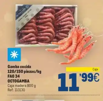 Makro Gamba cocida 120/150 piezas/kg FAO 34 oferta