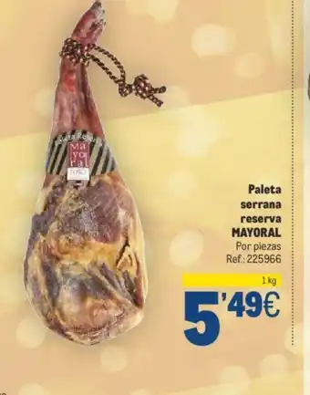 Makro Paleta serrana reserva oferta