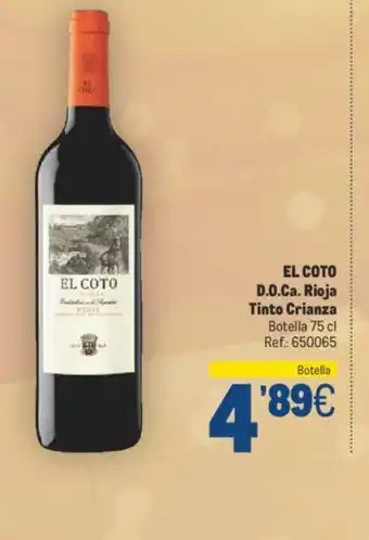 Makro EL COTO D.O.Ca. Rioja Tinto Crianza oferta