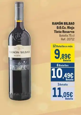 Makro RAMÓN BILBAO D.O.Ca. Rioja Tinto Reserva oferta