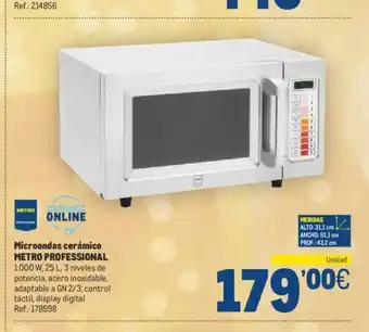 Makro Microondas cerámico METRO PROFESSIONAL oferta
