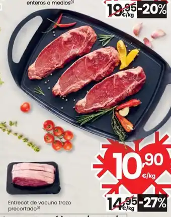 Eroski Entrecot de vacuno trozo precortado oferta