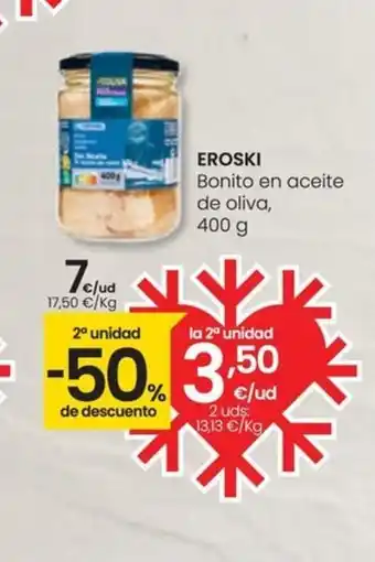 Eroski EROSKI Bonito en aceite de oliva, 400 g oferta