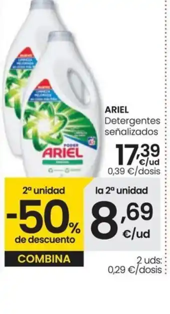Eroski ARIEL Detergentes señalizados oferta