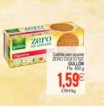 Plenus Supermercados Gullon Galleta sen azucre Zero Digestive Pte. 400g oferta