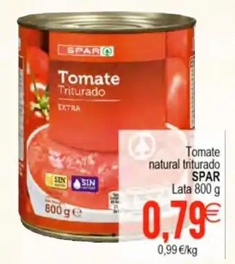 Plenus Supermercados Spar Tomate natural triturado Lata 800 g oferta