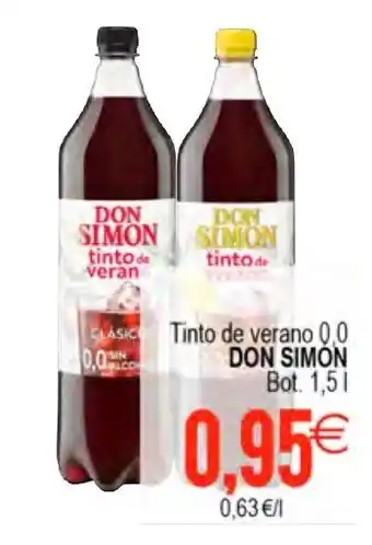 Plenus Supermercados Don Simon Tinto de verano 0, 0 Bot 1,5 L oferta