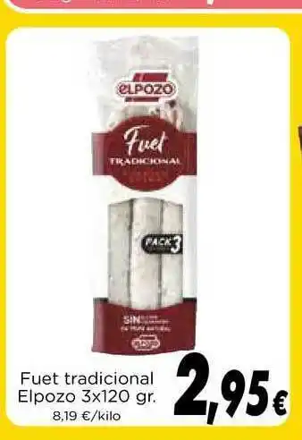 Proxi Fuet Tradicional Elpozo 3 x 120gr oferta