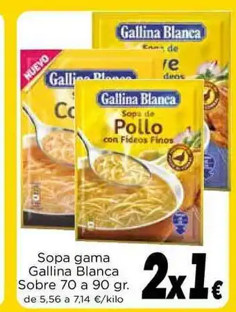 Proxi Sopa Gama Gallina Blanca Sobre 70 a 90gr oferta