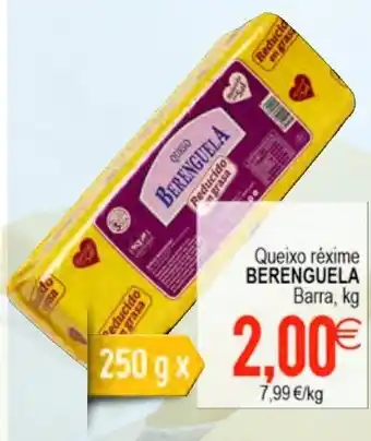 Plenus Supermercados Berenguela Queixo réxime Barra 250g oferta