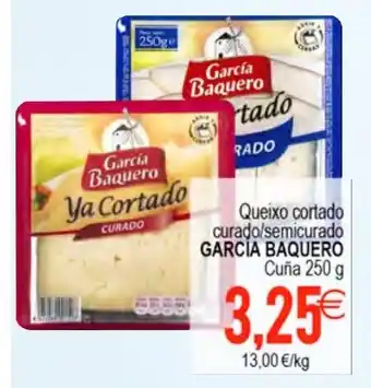 Plenus Supermercados Garcia Baquero Queixo cortado curado/semicurado 250g oferta