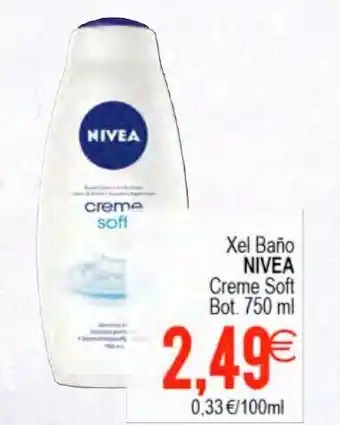 Plenus Supermercados Nivea Xel Baño creme Soft Bot 750ml oferta