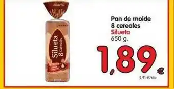 Alimerka Pan De Molde 8 Cereales Silueta 650g oferta