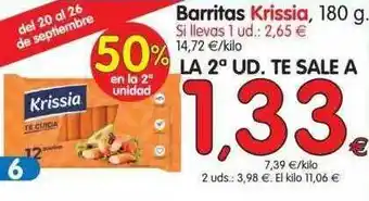 Alimerka 50% En La 2a Unidad Barritas Krissia oferta