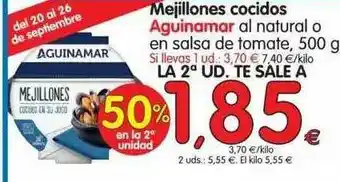 Alimerka 50% En La 2a Unidad Mejillones Cocidos Aguinamar oferta