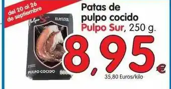 Alimerka Patas De Pulpo Cocido Pulpo Sur 250g oferta