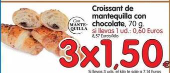 Alimerka Croissant De Mantequilla Con Chocolate 70g oferta