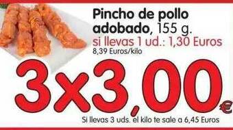 Alimerka Pincho De Pollo Adobado 155g oferta