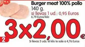 Alimerka Burger Meat 100% Pollo 140g oferta