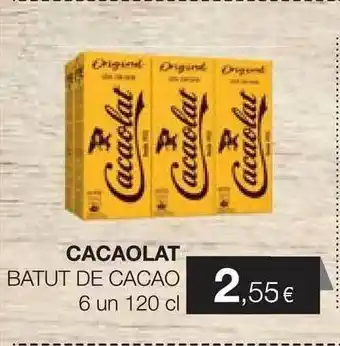 Plusfresc Cacaolat Batut De Cacao 6un 120cl oferta