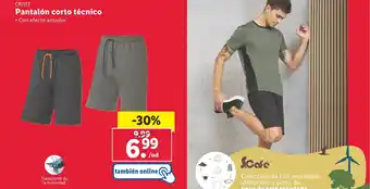 Lidl Pantalón corto técnico oferta