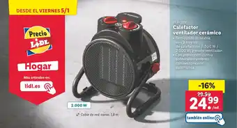 Lidl PARKSIDEⓇ Calefactor ventilador cerámico oferta