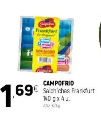 Coviran Campofrio Salchichas Frankfurt 140g x 4 u oferta