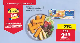 Lidl Varitas de merluza oferta