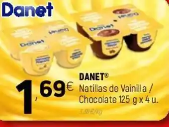 Coviran Danet Natillas de Vainilla/Chocolate 125g x 4 u oferta